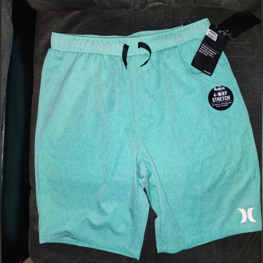 Hurley KidsTeal Athletic Shorts NWT